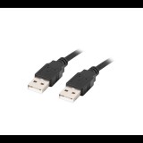 Lanberg USB 2.0 A - USB A kábel 1.8m - Fekete (CA-USBA-20CU-0018-BK)