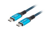 Lanberg USB-C 4.0 Cable 0,5m Black/Blue CA-CMCM-44CU-0005-BK