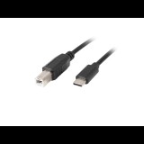 Lanberg USB-C apa - USB-B apa Adatkábel 3m - Fekete (CA-USBA-13CC-0030-BK)