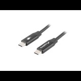 Lanberg USB-C - USB-C kábel 1.8m fekete (CA-CMCM-40CU-0018-BK) (CA-CMCM-40CU-0018-BK) - Adatkábel