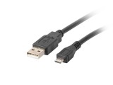 Lanberg USB micro (M) to USB-A (M) 2.0 cable 0,3m Black CA-USBM-10CC-0003-BK