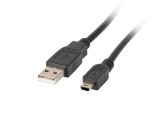 Lanberg USB mini (M) to USB-A (M) 2.0 cable 1,8m Black CA-USBK-11CC-0018-BK