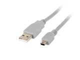 Lanberg USB mini (M) to USB-A (M) 2.0 cable 1,8m Grey CA-USBK-10CC-0018-S
