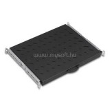 LANDE LN-RAF-HRK-D600-BL 19" 600 mm mély 4 ponton rögzíthető kihúzható fekete polc (LN-RAF-HRK-D600-BL)