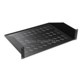 LANDE LN-RAF-RMO-1U25-BL 19" 250 mm mély 2 ponton rögzíthető fekete tálca (LN-RAF-RMO-1U25-BL)