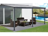 LANIT PLAST Alumínium pergola LANITPLAST WALL 43 antracit + opal P 435cm- akár összeszerelve