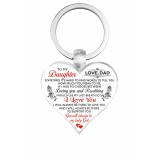 Lánynak apától szív alakú kulcstartó