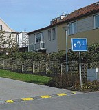 Lassító küszöb, fekvőrendőr részelem sárga, magassága: 60 mm