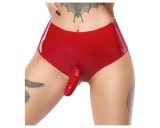 Late X LATEX - alsó élethű dildóval (piros)