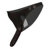 Late X LATEX - alsó külső és belső dildóval - fekete (S-L)