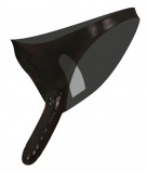 Late X LATEX - alsó külső és belső dildóval - fekete (S-L)