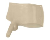 Late X LATEX - boxer + péniszköpeny (natúr)