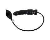 Late X LATEX - felpumpálható dildó (fekete)