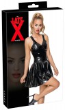 Late X LATEX - miniruha fodros szoknyával (fekete)