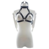 Latetobed - mellhám szájpecekkel és bimbócsipesszel (fekete)