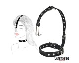 Latetobed - nyakörv orrkampóval (fekete)