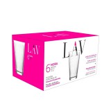 LAV Nora Long Drink 325ml Koktélos üveg pohár szett 6 darabos (LV-NOR266F)