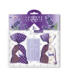 Lavanderaie De Haute Provence Levendulával töltött Bicolore Violet zsák 2db, 18g+levendulaszappan 100g