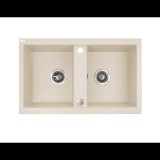 LAVEO BARBADOS Gránit Kétmedencés Mosogató jázmin