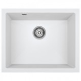 Laveo IBIZA fehér egymedencés mosogató helytakarékos szifonnal