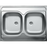 LAVEO LON 60 2M teletetős kétmedencés inox mosogató szifonnal K.