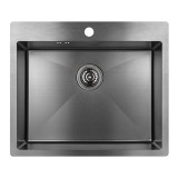 Laveo MARMARA inox szürke mosogató