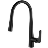 Laveo NALDA Kihúzható zuhanyváltós csaptelep, matt fekete