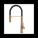 Laveo POLA álló csaptelep rugalmas kiömlővel, rose gold/matt fekete