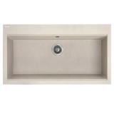 LAVEO TAU 9 nagymedencés bézs mosogató helytakarékos szifonnal