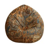 LazyBag XL kültéri babzsákfotel – Nefertiti Egyiptom mintás