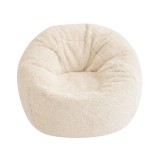 LazyBag XL Teddy plüss babzsákfotel – krém