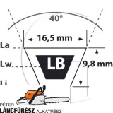 LB Mitsuboshi Ékszíj L 2960 Li / Ábra 1 / W 16,5 mm / Típus OLB118