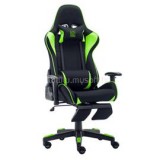 LC POWER GCN LC-GC-702BG-FF Gaming szék  - Fekete/Zöld (LC-GC-702BG-FF)
