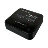LC-Power LC-DOCK-M2-NVME-V2 dokkolóállomás, 2x NVMe M.2, USB-C 20Gb/s, klónozás, fekete
