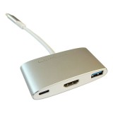 LC Power LC-HUB-C-MULTI-4 USB hub External USB type C hub with USB 3.0, HDMI and PD port