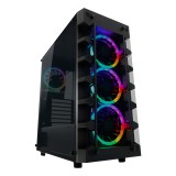 LC POWER LC-Power Gaming 709B Solar_System_X ARGB ATX miditorony számítógépház, fekete – LC-709B-ON