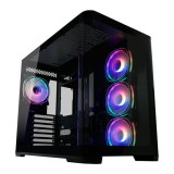 LC POWER LC-Power LC-8001B-ON Midi Tower Fekete Számítógép ház