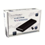 LC Power M.2 NVMe SSD külső ház, fekete