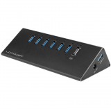 LC-Power USB LC Power LC-HUB-ALU-2B-7 - 7portos külső hub (LC-HUB-2B-7)