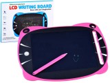 LCD Grafikus Tábla Gyerekeknek-Ceruzával-Gombnyomásra Törlődik-Rózsaszín