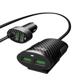LDNIO 4 portos USB szivargyújtós töltő 1m hosszabbító kábel