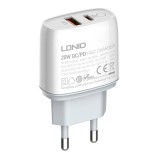 LDNIO A2424C USB, USB-C 20W Wall charger + USB-C - USB-C Cable