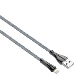 LDNIO LS462 USB A - Lightning 2.4A gyors töltő és adat kábel 2m szürke