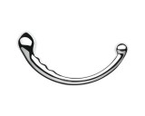 Le Wand - kétvégű rozsdamentes acél dildó (ezüst)