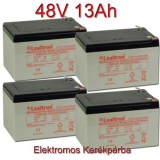 Leaftron 12V 13Ah Ciklikus zselés akkumulátor elektromos kerékpárba-48V-os csomag ingyen szállítással