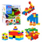 Lean Toys 3D színes építőkocka készlet gyerekeknek, 100 db-os nagy méretű elemekkel