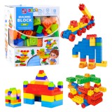 Lean Toys 3D színes építőkocka készlet gyerekeknek, nagy elemekkel – 180 db-os
