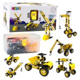 Lean Toys 8 az 1-ben építőgép építőkészlet gyerekeknek – 100 db-os szerelhető járműkészlet szerszámokkal
