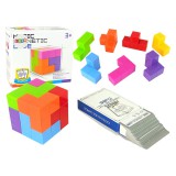 Lean Toys Mágneses logikai kirakó kocka gyerekeknek - 7 elemmel és 108 kihívással