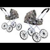 LeanToys Dolly Kocsi Nagy Kerekek Összecsukható Csillagok Felhők Szürke 70 cm (24467)